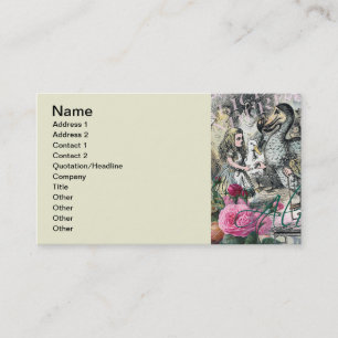 Tarjeta De Visita Alice Clásico País de las Maravillas Dodo Arte Ten