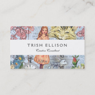 Tarjeta De Visita Alice en el País de las Maravillas Conejo Clásico 