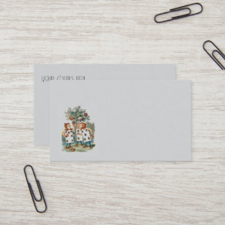 Tarjeta De Visita Alicia en el País de las Maravillas jugando a los