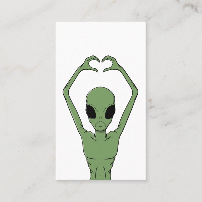 Tarjeta De Visita Alien Heart Pose (Anverso)