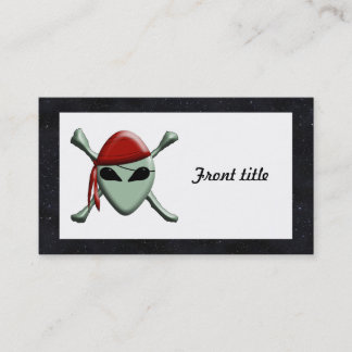 Tarjeta De Visita Alien Jolly Roger con fondo Starry