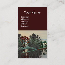 Tarjeta De Visita ALIEN LANDSCAPE, TRERES LAGO HYPERION Sci Fi Brown