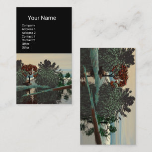 Tarjeta De Visita ALIEN LANDSCAPE, TRERES LAGUNA HIPERIÓN Sci Fi Bla