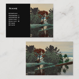 Tarjeta De Visita ALIEN LANDSCAPE, TRERES LAGUNA HIPERIÓN Sci Fi Bla