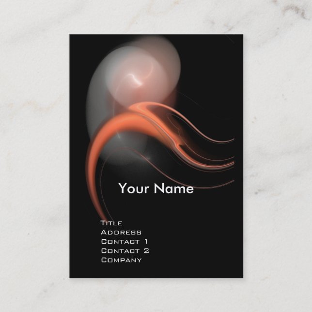 Tarjeta De Visita ALIEN PEARL MONOGRAM Blanco rosado vibrante (Anverso)