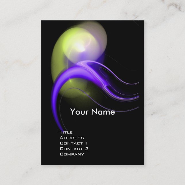 Tarjeta De Visita ALIEN PEARL MONOGRAM Violeta negra vibrante