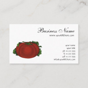 Tarjeta De Visita Alimentos antiguos, Tomate Maduro, Verduras y Frut