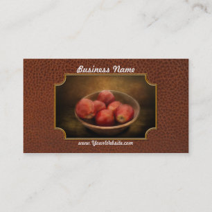 Tarjeta De Visita Alimentos - manzanas - Un tazón de manzanas
