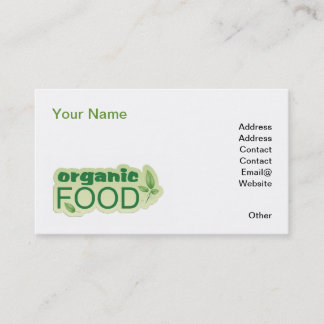 Tarjeta De Visita Alimentos orgánicos