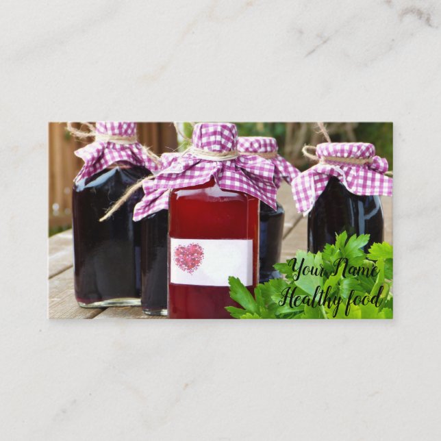 Tarjeta De Visita Alimentos saludables (Anverso)