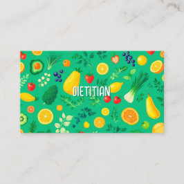 Tarjeta De Visita Alimentos saludables para nutricionistas