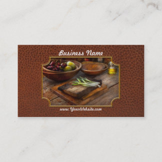 Tarjeta De Visita Alimentos - Verdura - Variedad de jardín