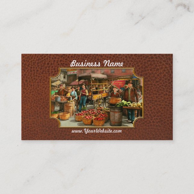 Tarjeta De Visita Alimentos - Verduras - Mercado de Indianápolis 190 (Anverso)