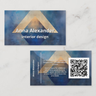 Tarjeta De Visita Alineación Interna Diseño Mínimo
