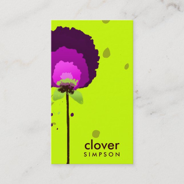 TARJETA DE VISITA ALIUM DE PURPLE 311-ALLURING | NEÓN (Anverso)