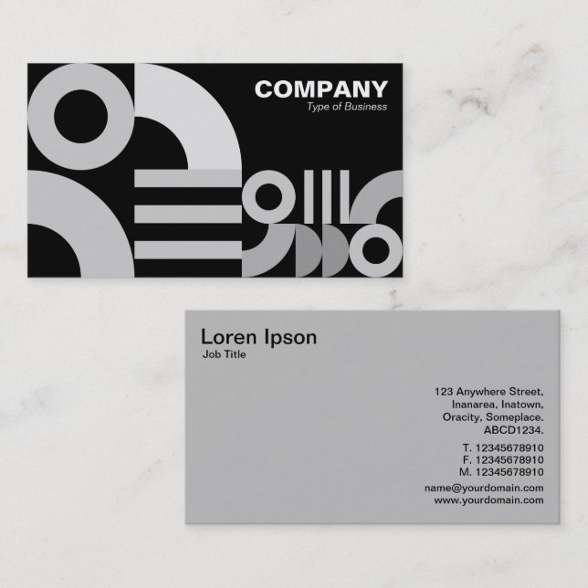 Tarjeta De Visita All Geometric v3 Business Card (Anverso / Reverso)