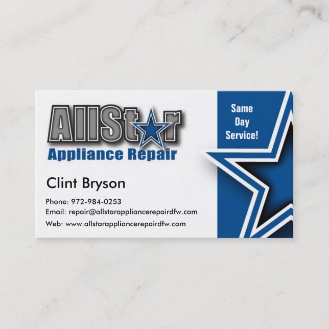 Tarjeta De Visita All Star (Anverso)