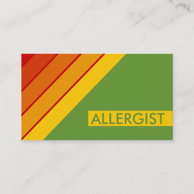 Tarjeta De Visita ALLERGIST retro (Anverso)