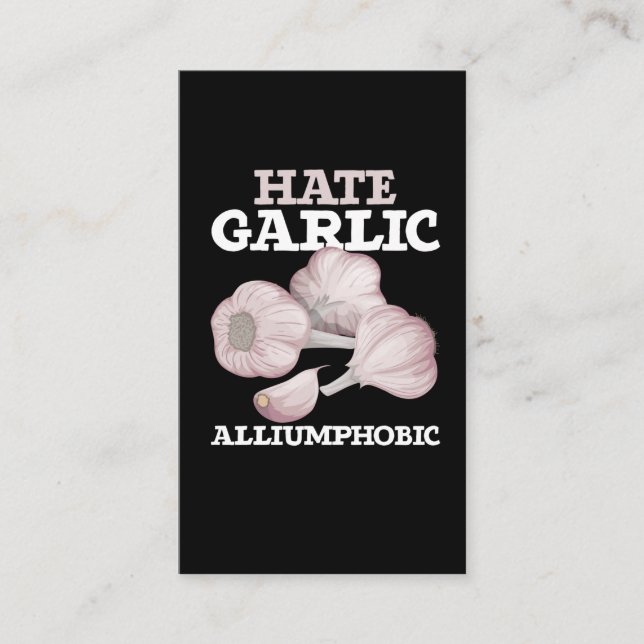 Tarjeta De Visita Alliumphobic Alliumphobic Haters (Anverso)
