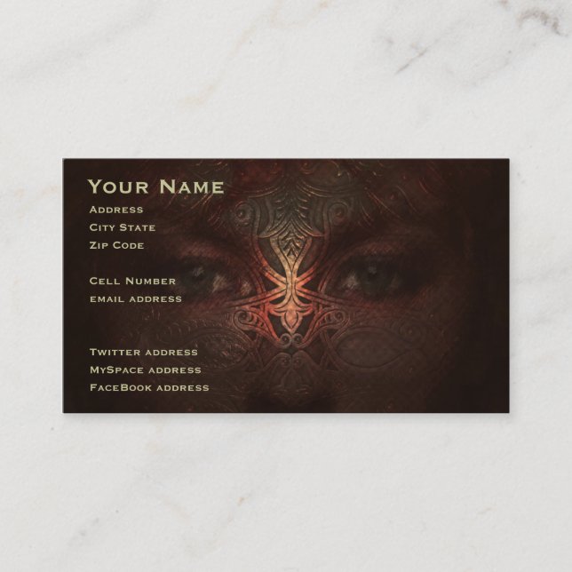 Tarjeta De Visita Alma de acero (Anverso)