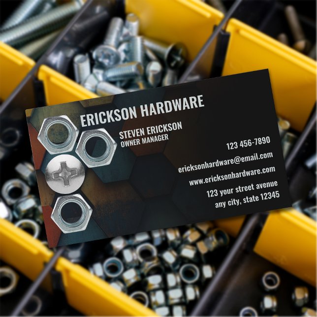 Tarjeta De Visita Almacén de hardware (Subido por el creador)