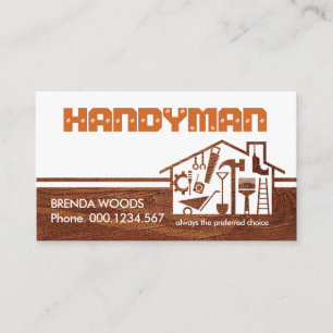 Tarjeta De Visita Almacén de herramientas de hombre habilidoso Servi