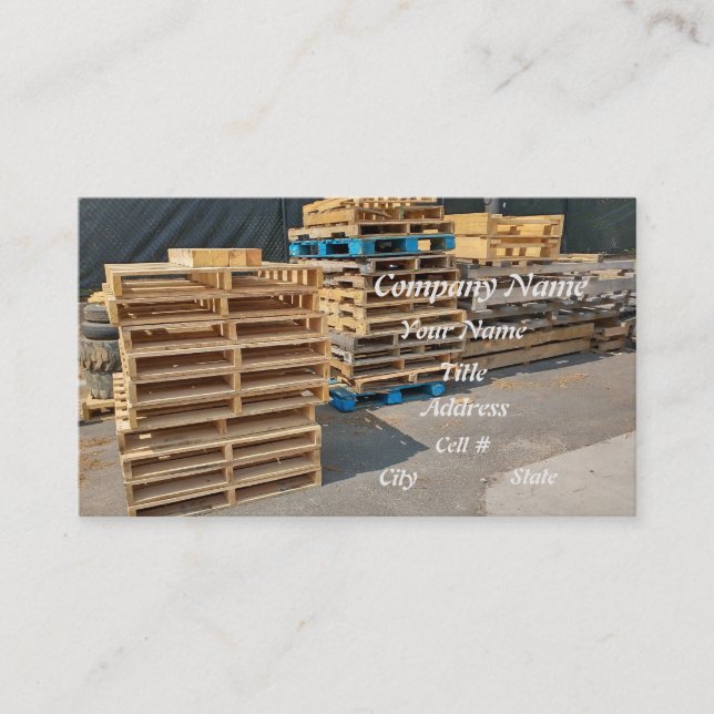 Tarjeta De Visita Almacenamiento de productos pallet (Anverso)