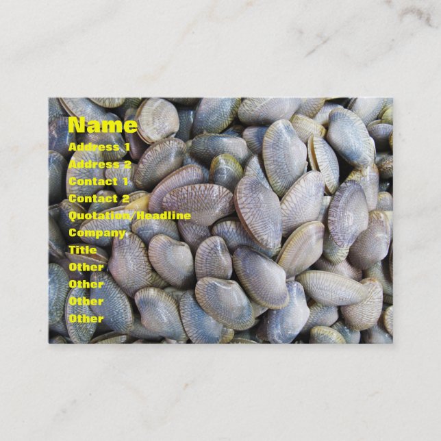 Tarjeta De Visita Almeja de Venus [หอยลาย] (Anverso)