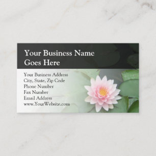 Tarjeta De Visita Almohadilla de lirio rosa/verde personalizada