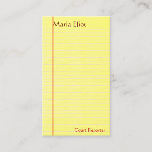 Tarjeta De Visita Almohadilla legal (periodista judicial, secretario