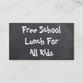 Tarjeta De Visita Almuerzo Escolar Gratuito Para Todos Los Niños