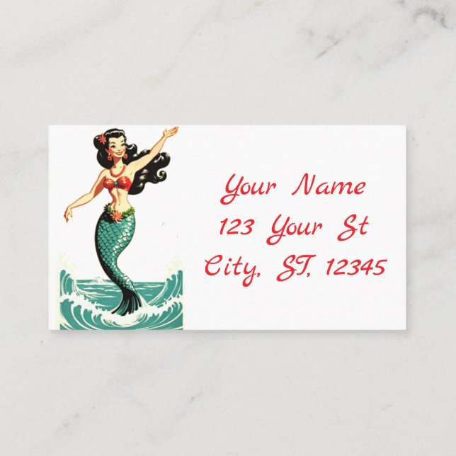 Tarjeta De Visita Aloha Mermaid Thunder_Thunder_Cove (Reverso)
