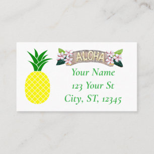 Tarjeta De Visita Aloha Pineapple Thunder_Cove