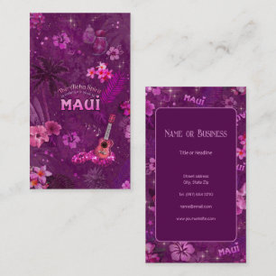 Tarjeta De Visita Aloha Spirit llamando a Maui