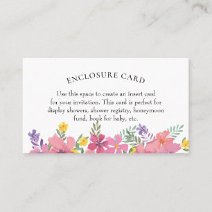 Tarjeta De Visita Aloha Tropical Flower Shower Enclosure Card