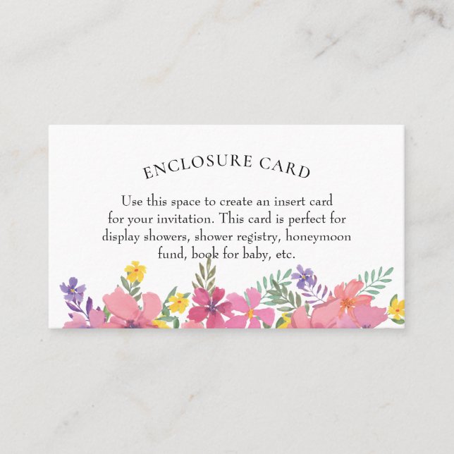 Tarjeta De Visita Aloha Tropical Flower Shower Enclosure Card (Anverso)