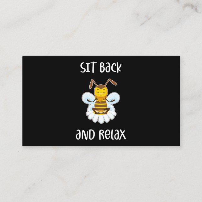 Tarjeta De Visita Alojarse En El Bee Yoga Y Relajarse (Anverso)
