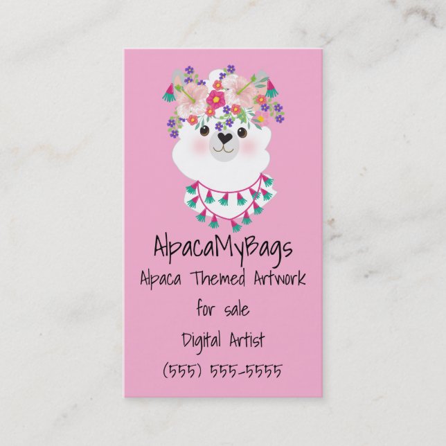 Tarjeta De Visita Alpaca (Anverso)