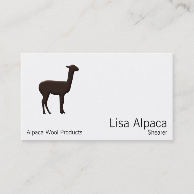 Tarjeta De Visita Alpaca (Anverso)