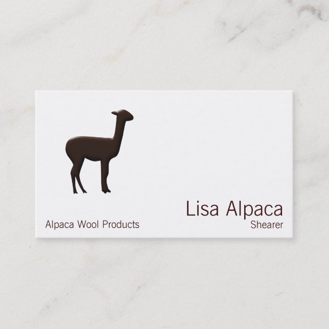 Tarjeta De Visita Alpaca (Anverso)