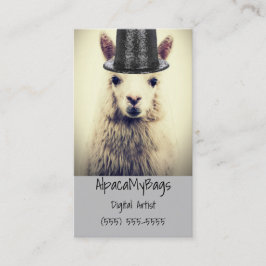 Tarjeta De Visita Alpaca en Tophat