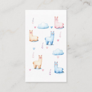 Tarjeta De Visita Alpacas Lindas y Nubes