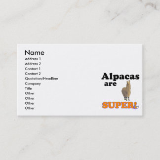 Tarjeta De Visita alpacas son súper