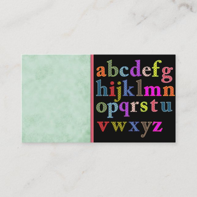 Tarjeta de visita Alphabet (Anverso)