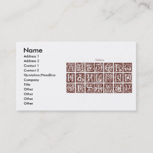 Tarjeta de visita Alphabet del siglo XVI