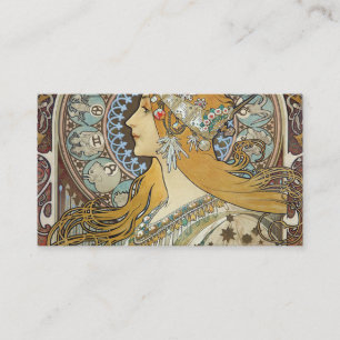 Tarjeta De Visita Alphonse Mucha Zodiac restaurado