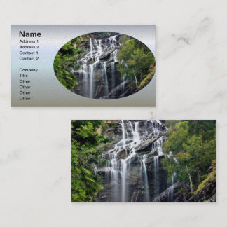 Tarjeta De Visita Alps Mountain Top Waterfall