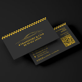 Tarjeta De Visita Alquilar transporte conductor de coche taxi amaril