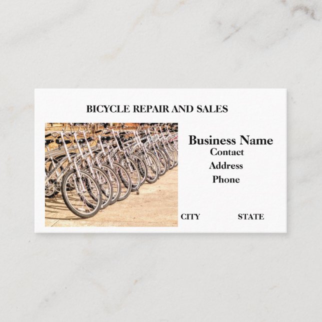 Tarjeta De Visita alquiler de bici’s ride spokes pedal "handle bar" (Anverso)