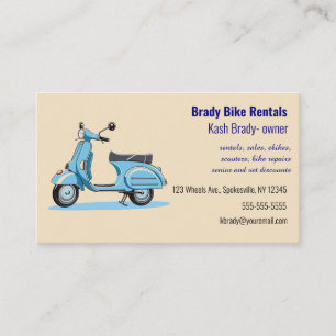 Tarjeta De Visita Alquiler de bicicletas editable